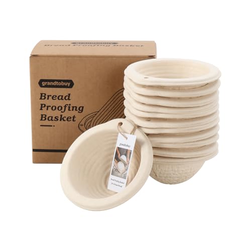 12-Pack Mini Banneton 5" Round Proofing Basket w/Liner