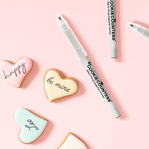 The Cookie Countess Black Fine Tip Food Marker - Value Pack of 3