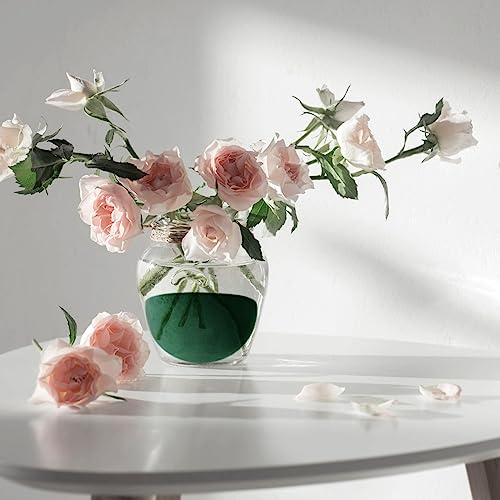Shihanee 7.5 x 3.75 Inches 8 Pcs Half Ball Floral Dry Foam - size: 7.5 x 3.75 Inches