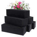 Prashent 6 Pcs Black Floral Foam Blocks for Artificial & Dried Flowers, Reusable & Water Resistant, Easy to Cut and Shape, Ideal for Home, Wedding, Events & DIY Crafts, 7.8” L x 3.5” W x 2.4” H - color: Black-6PCS-7.8” x 3.5”