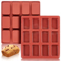 JOERSH Silicone Mini Loaf Pan, 2Pcs, 24-Cavity