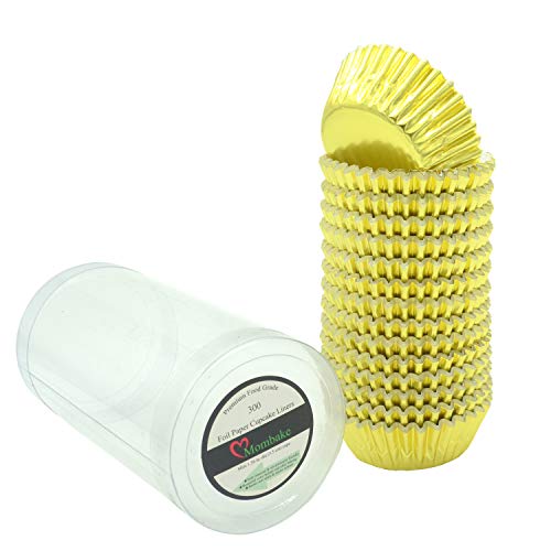 Mini Gold Foil Cupcake Liners Muffin Baking Cups for Party and More, 300-Count - color: Gold