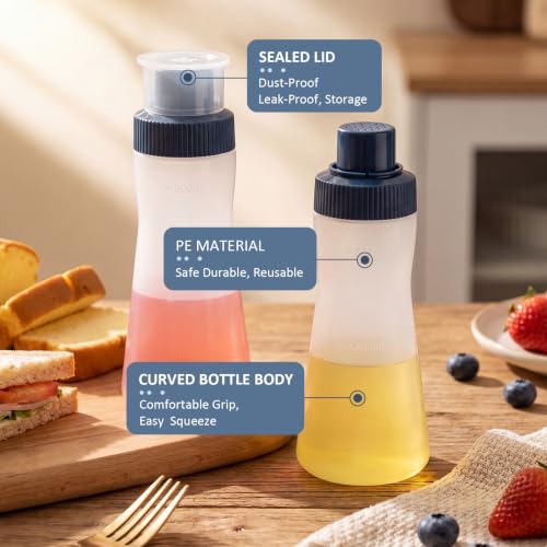 Havawish 1 Pcs Cake Moistening Bottle 12oz/350ml Squeeze Bottle, Blue - color: Blue
