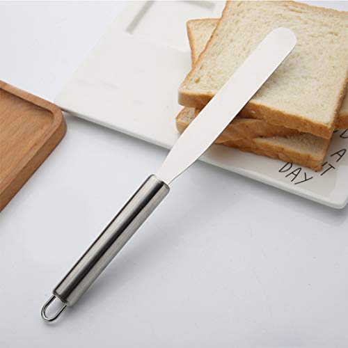 Corner Cabin Cake Metal Spatula Stainless Steel Foodservice Straight Icing Spatula Spreader Knife, 11-Inch, Silver - color: 1 Piece