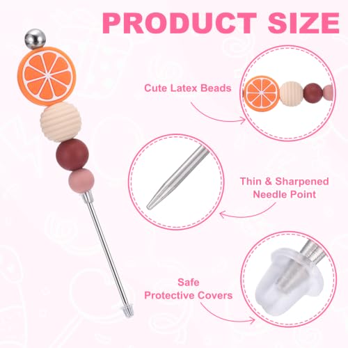 uxcell Cookie Scribe Tool Stainless Steel Icing Pin Lemon Beaded Orange - color: Orange