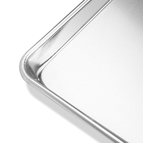 Last Confection 12 Cookie Baking Sheets 9" x 13" - Small Rimmed Aluminum Jelly Roll Trays - Quarter Sheet Pans