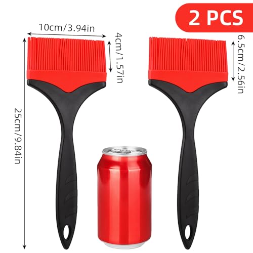 Silicone Basting Pastry Brush, 2 Pcs 3.94 Inch Extra Wide Basting