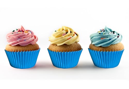 Blue-Foil Cupcake-Liners Baking-Cupcake,For Birthday Parties Wedding 100Pcs