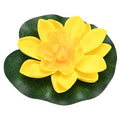 M METERXITY 1-Set Foam Lotus Flower 4 inch for Garden, Yellow - color: Yellow, size: 3.9 Inch