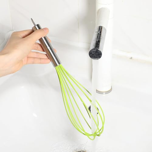 Webake Silicone Whisk Large Medium Small and Mini Whisk Set of 4, Heat Resistant Non-scratch Coated Kitchen Whisks for Cooking Nonstick Cookware, 4 Color Balloon Egg Wisk - size: Whisks