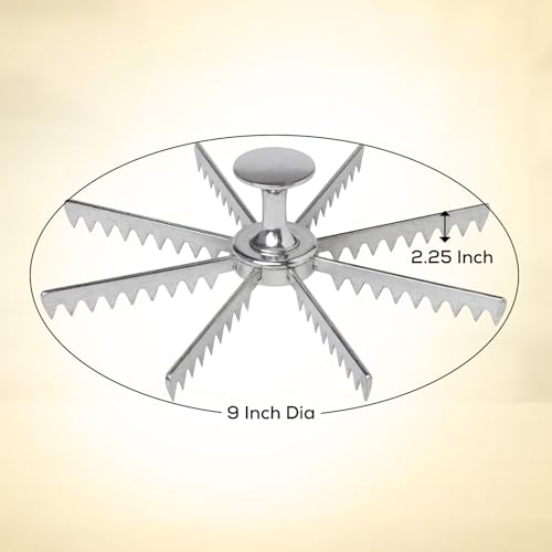 Mrs. Anderson’s Baking Pie Marker, Guideline, and Portion Divider, 8 Slice,Silver - style: Pie Marker