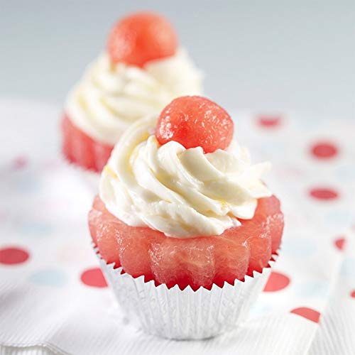 Gifbera Standard White Foil Cupcake Liners Paper Baking Cups 200-Count - color: White