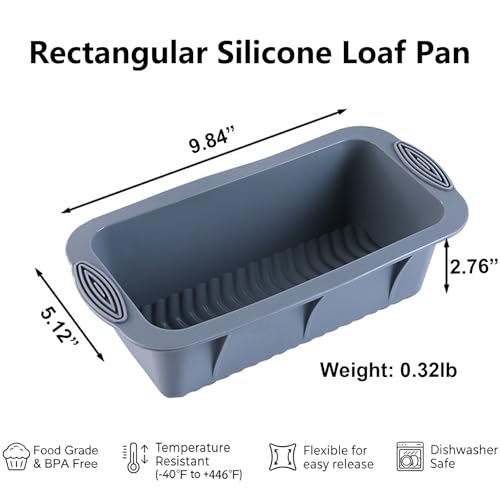 Silicone Bread Loaf Pan, Nonstick Bread Pan Baking Pan, 2pcs - color: Loaf