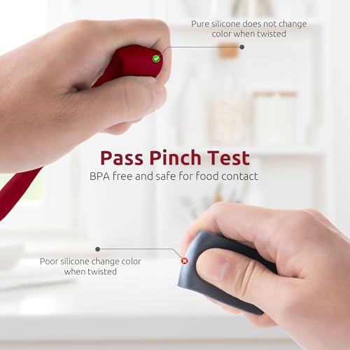 U-Taste Skinny Silicone Jar Spatula Scraper, 10in Sourdough Stir Stick, Red - color: Red, size: 9.72 in