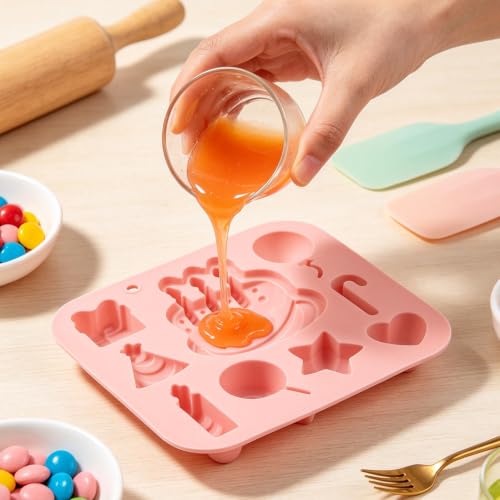 9 Cavity Birthday Cake Theme Silicone Candy Molds