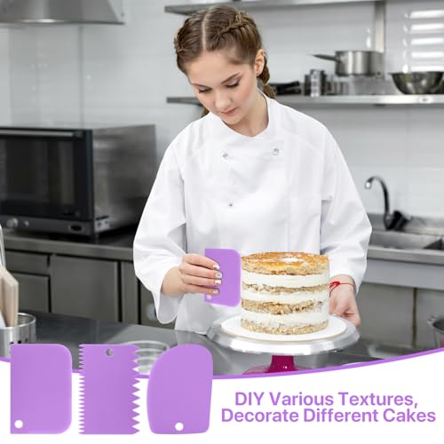Dessert Decorating Syringe Set, Frosting Piping Kit Stainless Steels - color: Purple