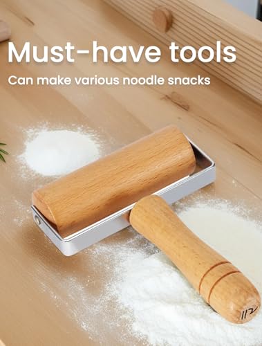 Pizza Rolling Pin, Small Rolling Pin, Non-Stick Wooden Dough Roller for Pastry Tortilla Pizza Cookie Dumpling (Type 2) - size: Type 2