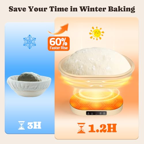 Heating Sourdough Bread Proofing Basket, 2L Electric Thermostatic Oval - size: 2L