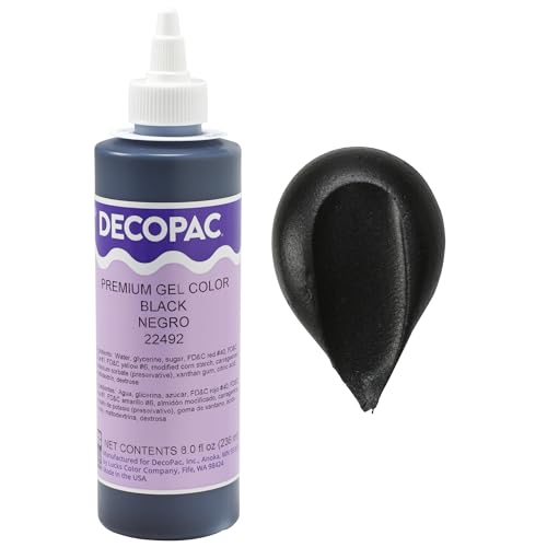 Black Gel Food Coloring for Icing, Frosting & Fondant | 8 oz - color: Black