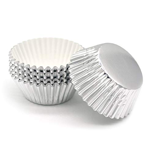 Standard Silver Foil Cupcake Liners Muffin Baking Cups for Party and More, 100-Count - color: Silver