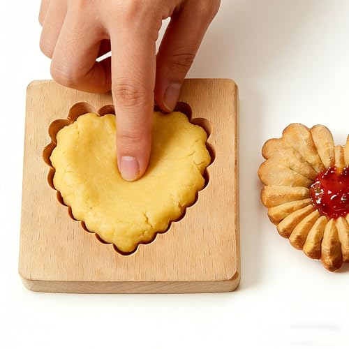 Carved Wooden Gingerbread Cookie Mold,3D Wooden Baking Mold Cookie Biscuit Press Stamp Molds,Cookie Cutter,Cookie Stamp,DIY Biscuit Stamp Mould for Halloween Thanksgiving Christmas(loving) - color: loving