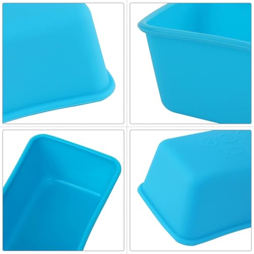 10Pcs Mini Loaf Pans, Silicone Square Cake Molds (Random Colors)