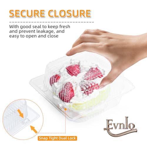 Evnlo 300 Count Heavy Duty Clear Clamshell Food Containers Hinged with Lids - color: Clear - 300 Count