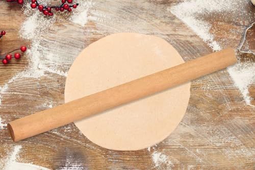 French Wood Baking and Pastry Rolling Pin – 23.6" Long x 1.29" Diameter for Pizza, Pie, Cookie Dough, and Much More - size: 23.75