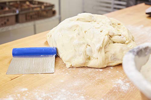 Matfer Bourgeat Stainless Steel Bench Scraper & Multi-Purpose Dough Cutter, Straight Edge, Flexible Edge - color: Flexible, size: Straight Edge