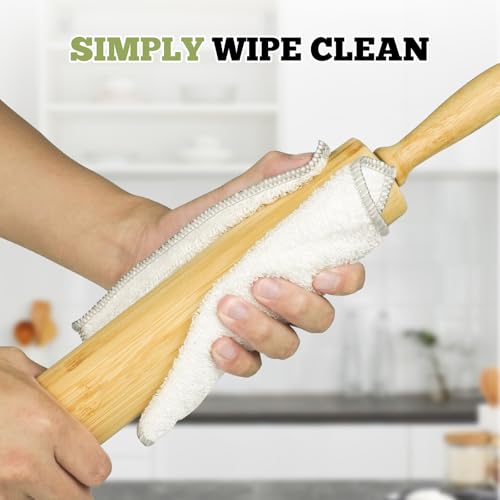 17.5 inch Wooden Rolling Pin for Baking - Long Dough Roller for All Baking Needs - size: 17.5 inch