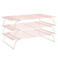 Briout Cooling Rack for Cooking Baking 3 Tiers,16"x10" Wire Rack, Rose Gold - color: Rose Gold, size: 16"x10"-3Tier