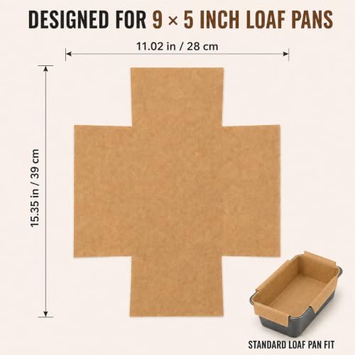 220 Pcs Parchment Loaf Pan Liners, Fits 9 x 5 Inch Pans, Natural - size: Standard 9 x 5 Inch – 220 Sheets