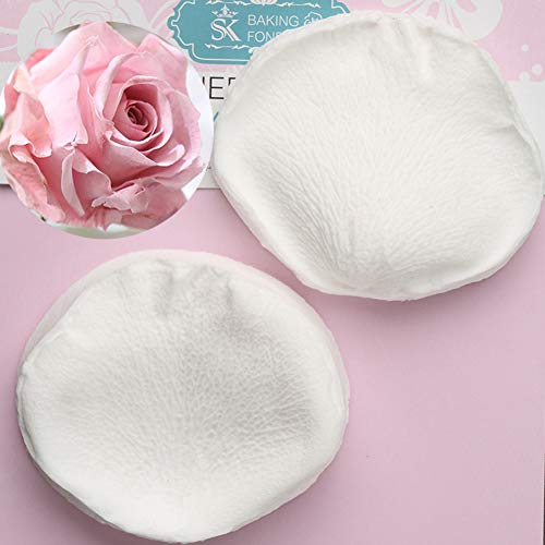 10 Pcs Austin Rose Cutter Set 2 Pcs Rose Petals Shape Silicone Fondant Mold - color: Rose Set(12pcs)