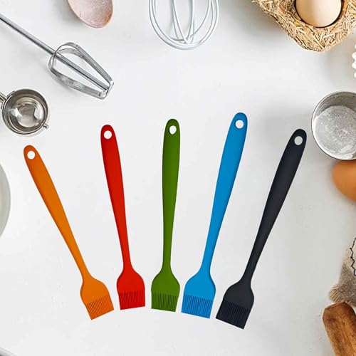 4PCS Heat Resistant Silicone Basting Brushes Cooking Brush, BPA Free Pastry Brush with Soft Bristles for Oil Butter Sauce BBQ Grill Kitchen Baking Dishwasher Safe(Blue) - color: Blue