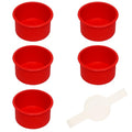 Alimat PluS 5 Pack 4 Inch Round Cake Pans with 100 Pcs Parchment Paper - size: 4 inches