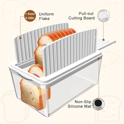 Kiss Core Upgrade Pull Out Bread Slicer for Homemade Bread with Bread Box - style: Pull Out Bread Slicer with box