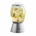 Style Setter Jaxon Glass Beverage Dispenser with Galvanized Base, 2 Gal - color: Galvanized Base