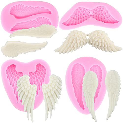 Mujiang Angels Wings Fondant Silicone Molds Set Of 4 - color: Style A