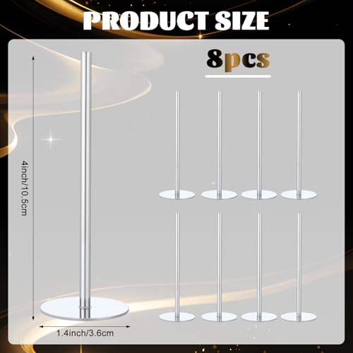Newtay 8 Pcs 4 Inch Baking Rods for Cake Stainless Steel Cake Heating Cores - size: 4 Inches