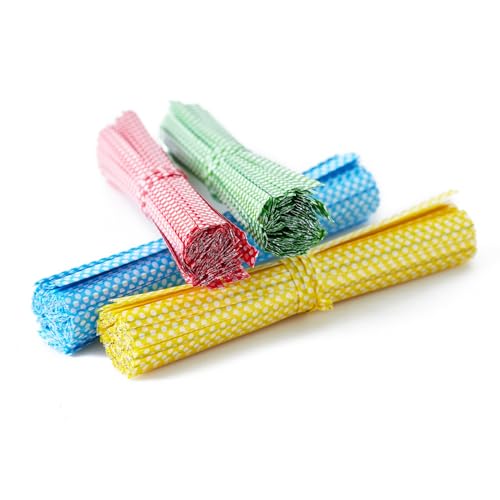 Polka-Dotted Bag Twist Ties 300 PCS 4" Durable Plastic Twist Ties with Dots for Kitchen & Bakery Packaging Mixed 8 Colors Bread Bags Ties for Candy Cookies Gift Bags - size: 300Pcs