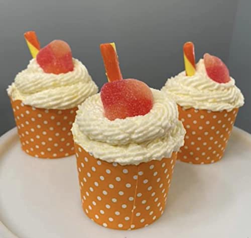 Paper Baking Cups (Polka Dots), Greaseproof Disposable Cupcake Liners (Orange, Large Cups (50-Pack)) - color: Orange