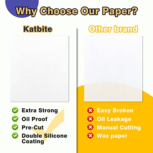 Katbite 500 Pcs Parchment Paper Baking Sheets, 16x24 Inch, Heavy Duty - size: 16"x24"-500