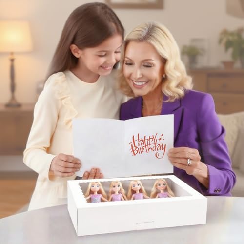 Dayacoco 40pcs Bakery Boxes with Window, 16x11x2.5 Inches, Donut Boxes