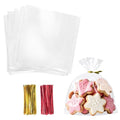 Morepack Cellophane Treat Bags 7x7 Inches 200 Pcs - size: 7x7 Inch (Pack of 200)