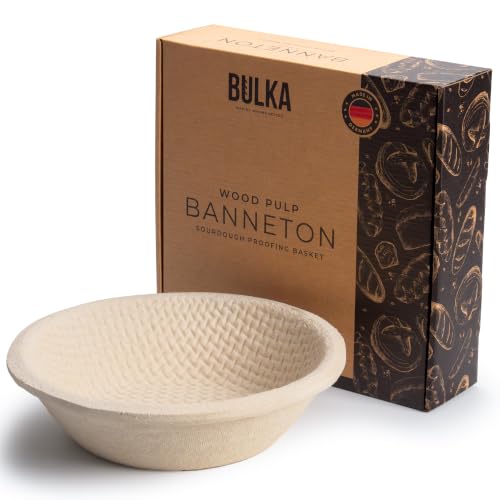 Bulka Sourdough Banneton Bread Proofing Basket Large 9" Round Waffle 1kg - size: 1kg