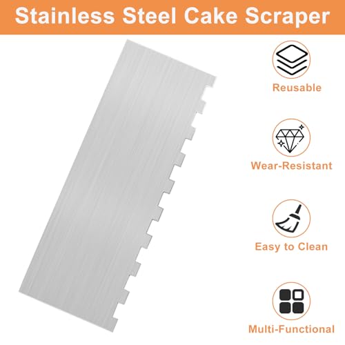 Cake Scraper, Double-Sided Cake Smoother