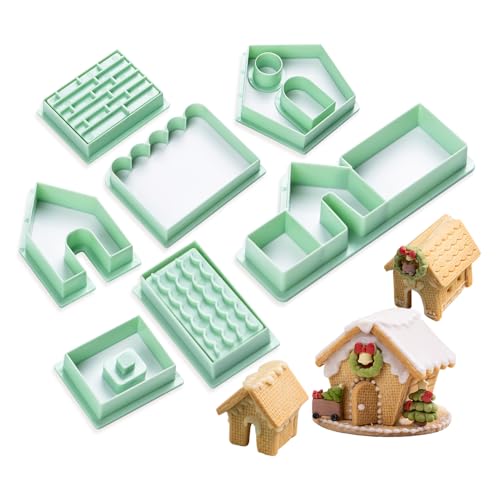 KALAIEN 10 Pcs Gingerbread House Cookie Cutters Set of 3 - color: 3 sets(10pcs)