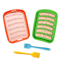 Silicone Baking Molds, Sausage-Shaped - color: Orange+Green