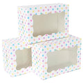 Polka Dot Cookie Boxes - 12 Pack - Pastel Bakery Gift Box with Window - color: Pastel Polka Dots