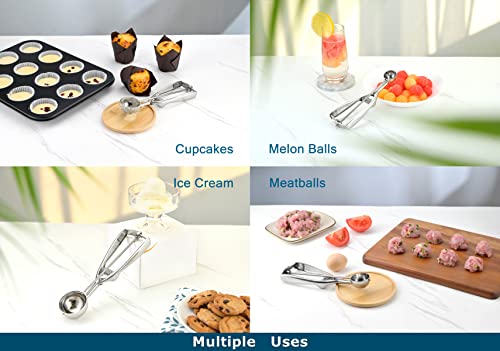 Professional 18/8 Stainless Steel Medium Cookie Scoop, Size 40 - size: #40 (1.7 Tbsp)